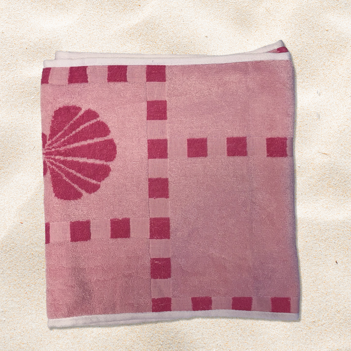 Pink Checked Suns Towel Wrap Skirt