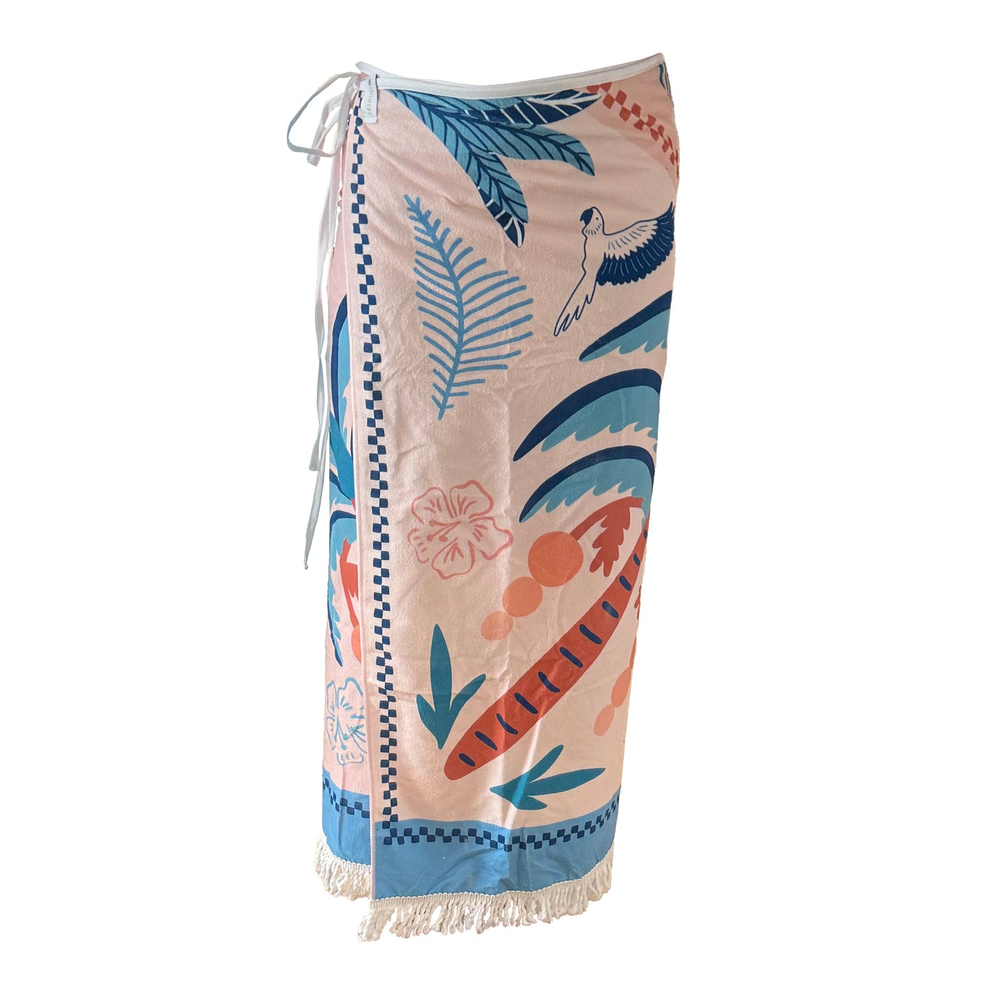 Tropical Maxi Tassel Towel Wrap Skirt