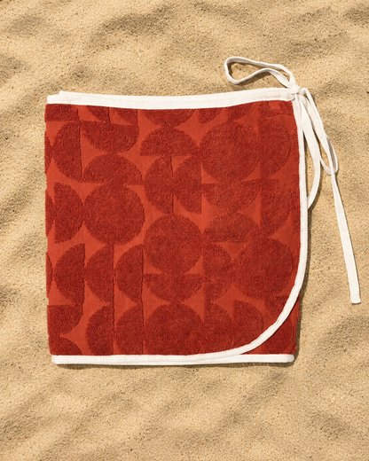 Rust Tennis Towel Wrap Skirt