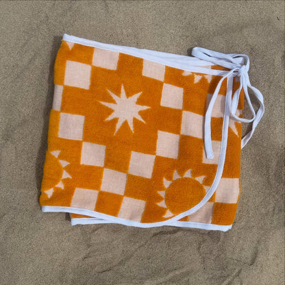 Kids - Yellow Suns Towel Wrap Skirt