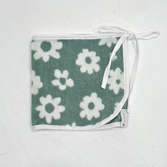 Kids - Teal Daisy Towel Wrap Skirt