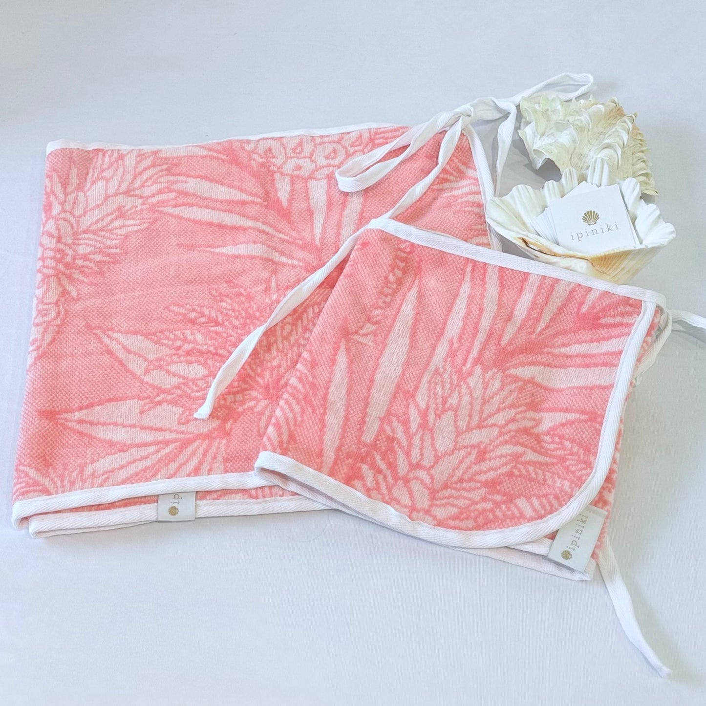 Kids - Pink Tropical Towel Wrap Skirt