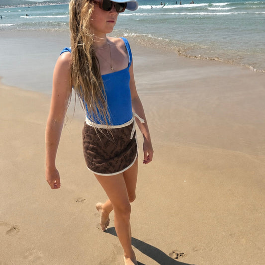 Kids Choc Hawaiian Towel Wrap Skirt