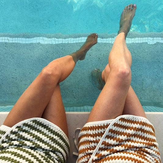 Pistachio Chevron Towel Wrap Skirt