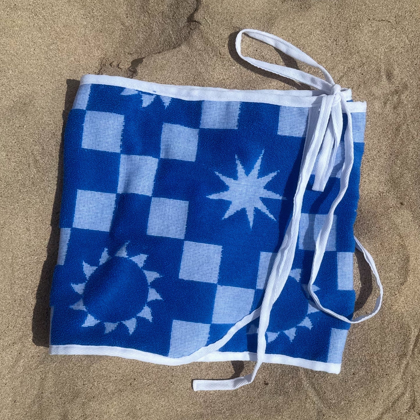 Blue Suns Towel Wrap Skirt
