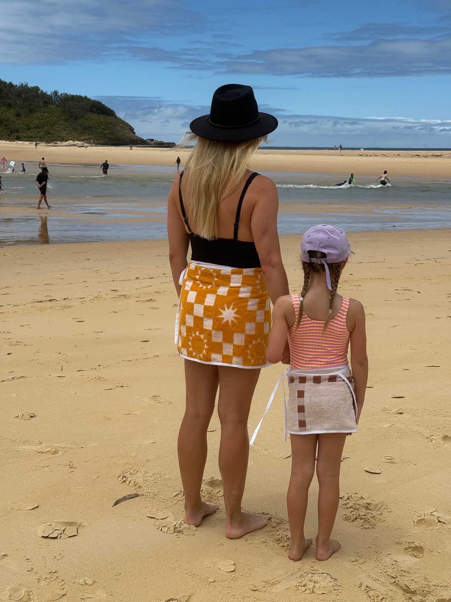 Yellow Suns Towel Wrap Skirt