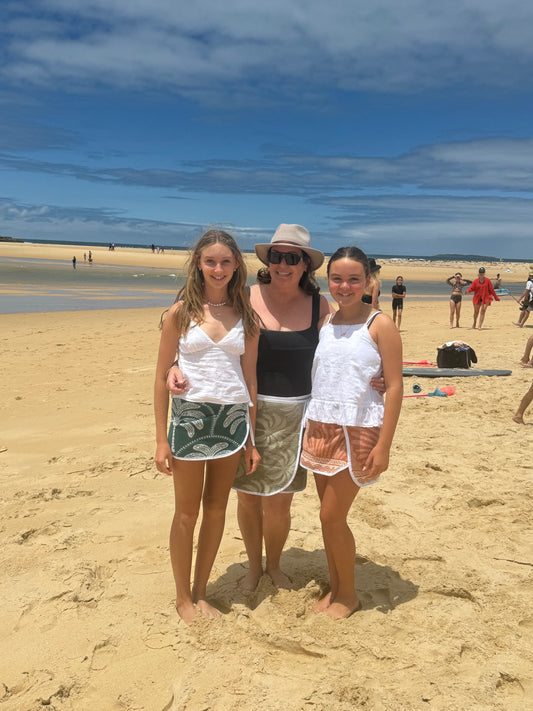 Kids - Teal Palms Towel Wrap Skirt