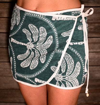 Teal Palms Towel Wrap Skirt