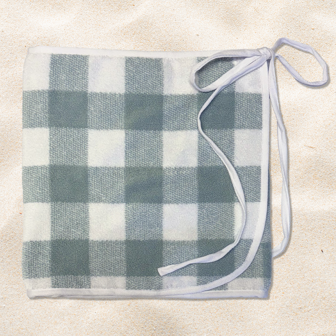 Blue Gingham Towel Wrap Skirt