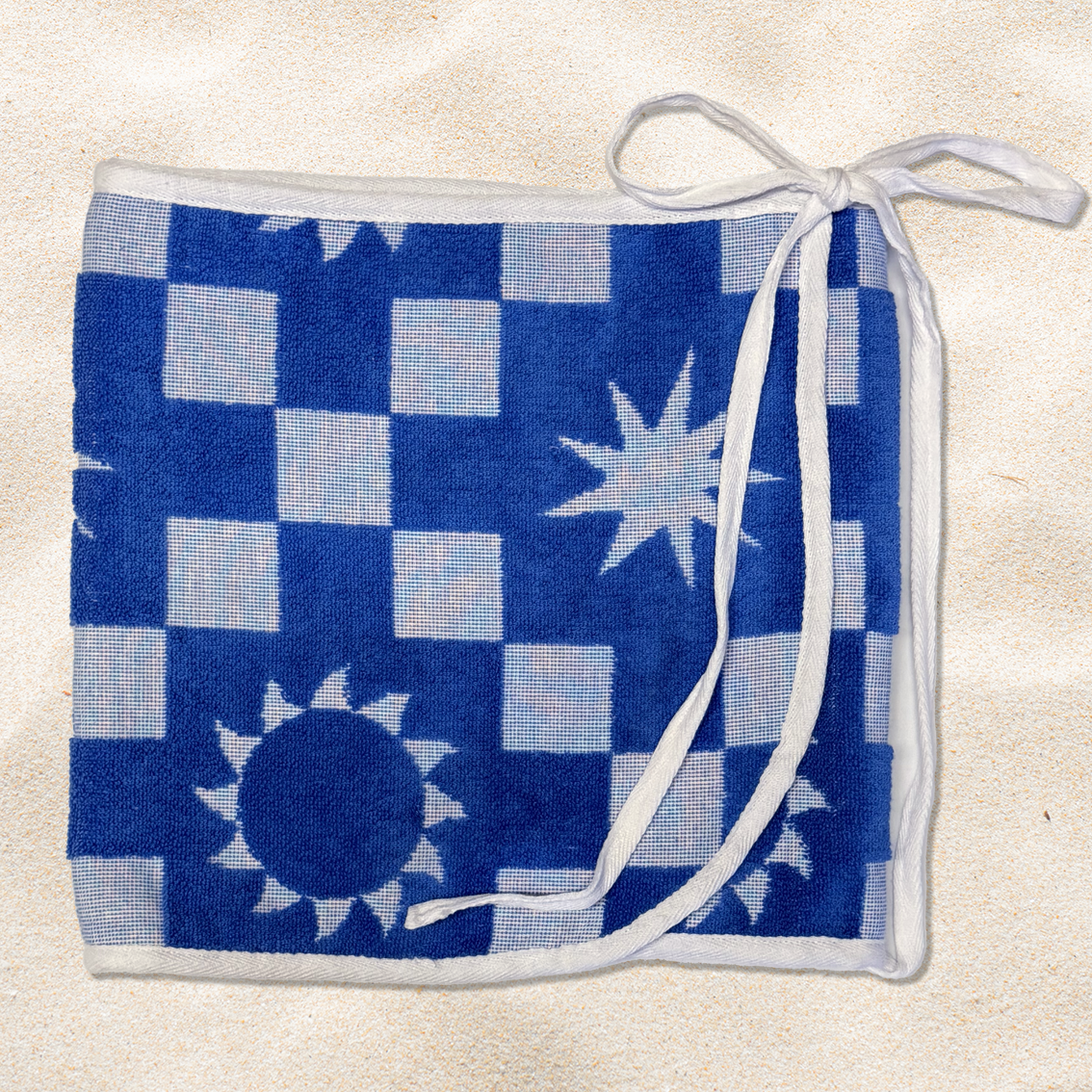 Blue Suns Towel Wrap Skirt
