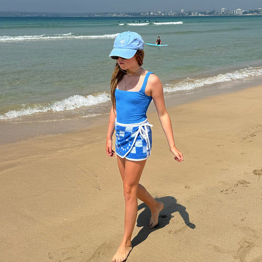 Kids - Blue Suns Towel Wrap Skirt