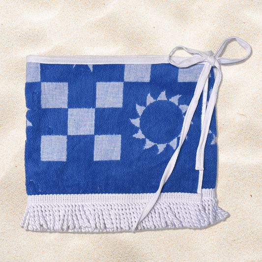 Kids - Blue Suns Tassel Towel Wrap Skirt