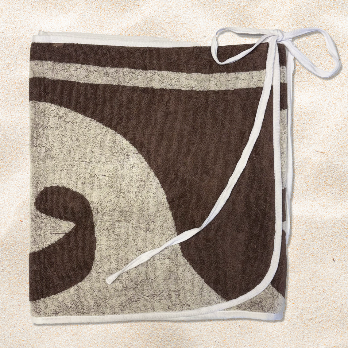Chocolate Wave Towel Wrap Skirt