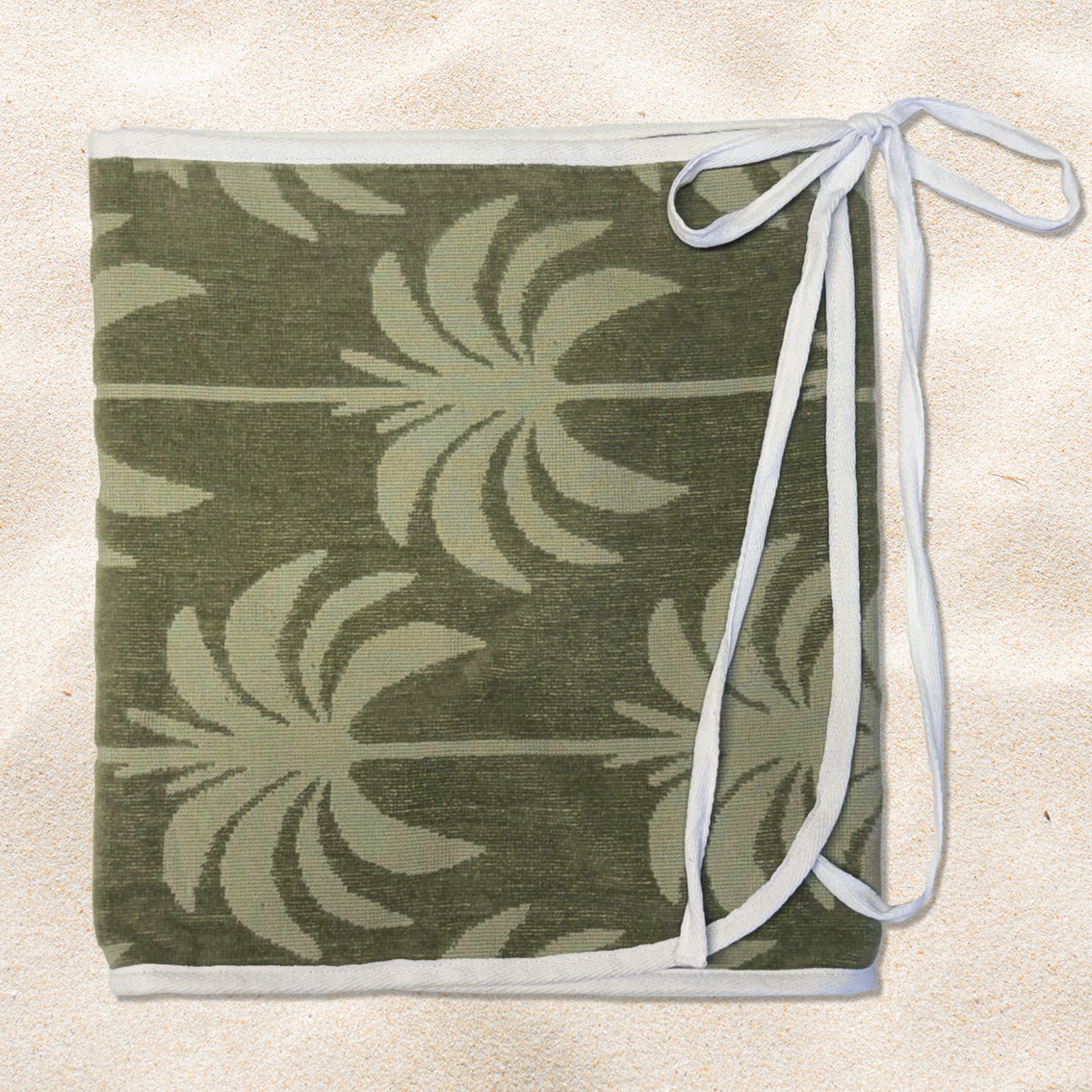 Khaki Palm Towel Wrap Skirt