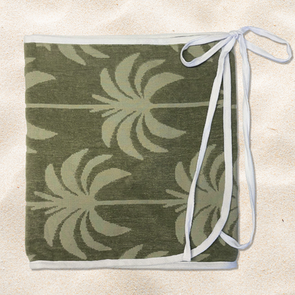 Kids - Khaki Palm Towel Wrap Skirt