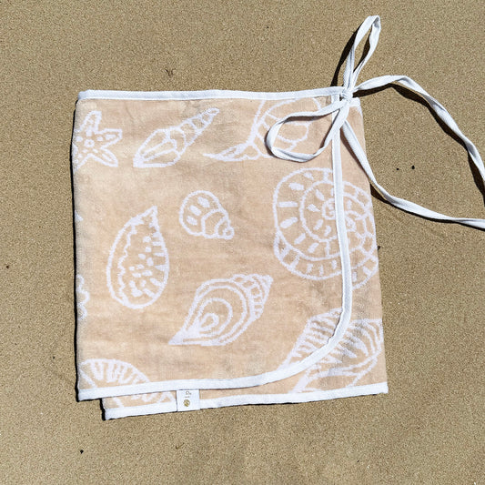 Kids - Peach Shells Towel Wrap Skirt