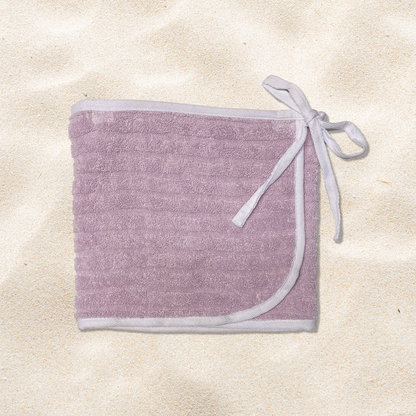Kids - Purple Stripe Towel Wrap Skirt