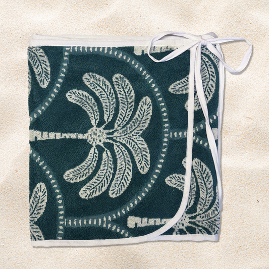 Teal Palms Towel Wrap Skirt