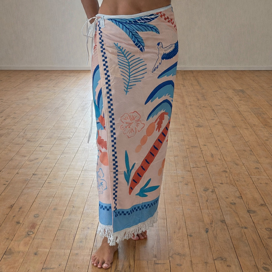 Tropical Maxi Tassel Towel Wrap Skirt