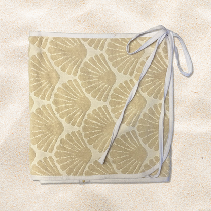 Kids - White Shell Towel Wrap Skirt